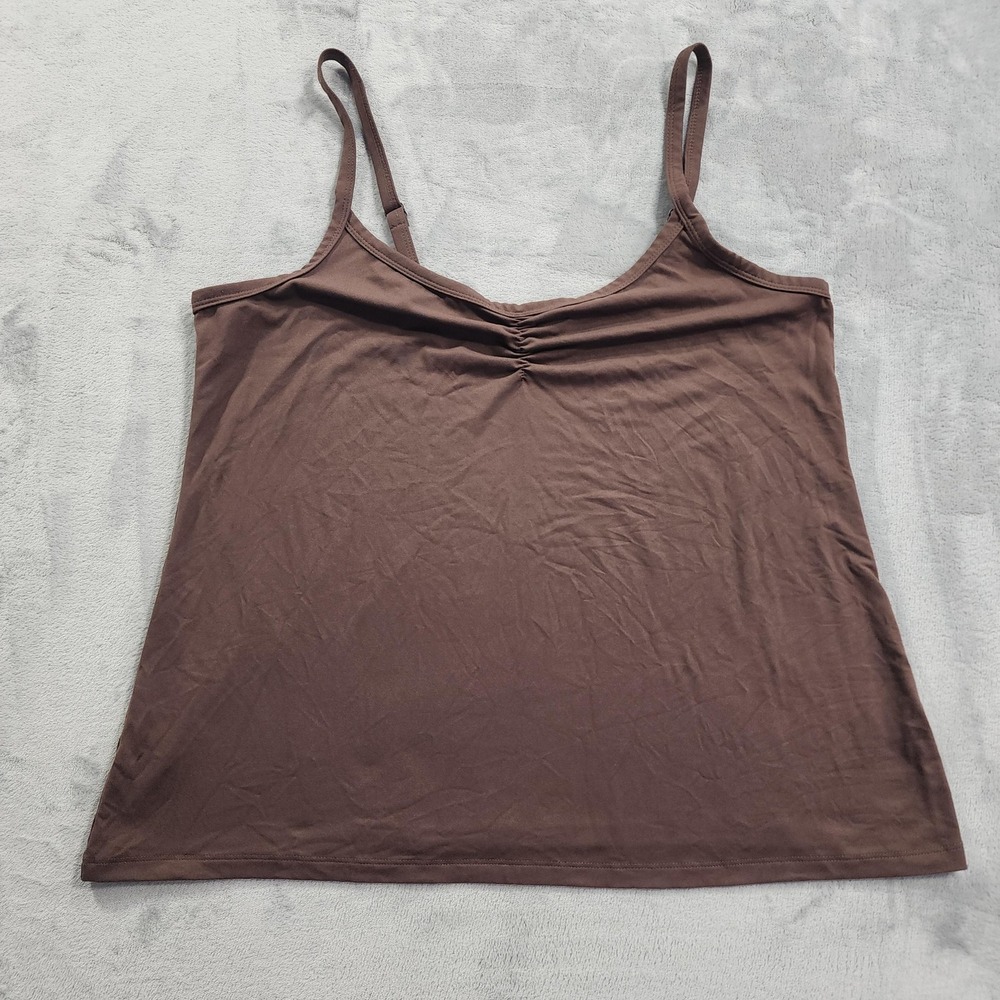 Torrid Top Womens 2X Brown Jersey Camisole Tank Stretch Spaghetti Strap Layering